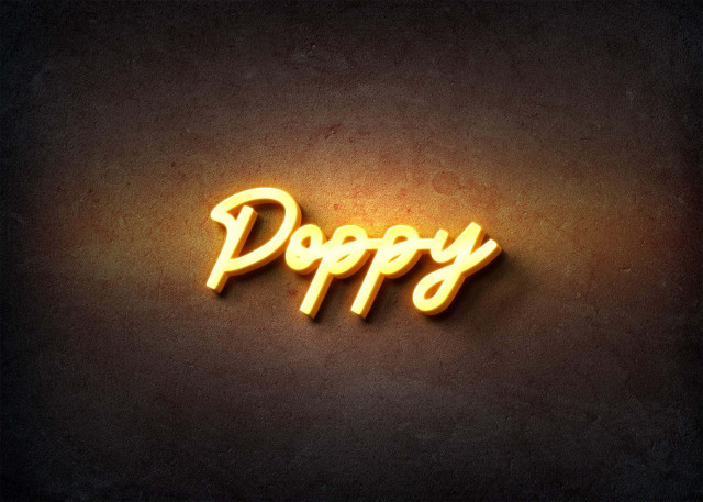 Free photo of Glow Name Profile Picture for Poppy