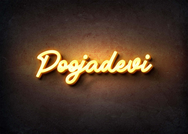 Free photo of Glow Name Profile Picture for Poojadevi