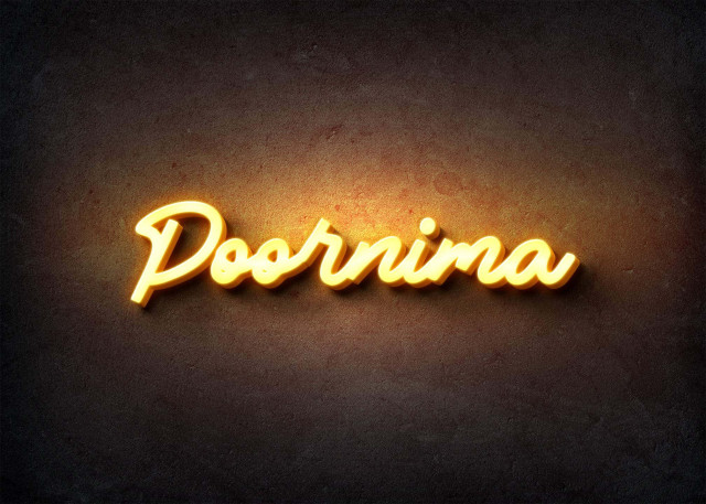 Free photo of Glow Name Profile Picture for Poornima