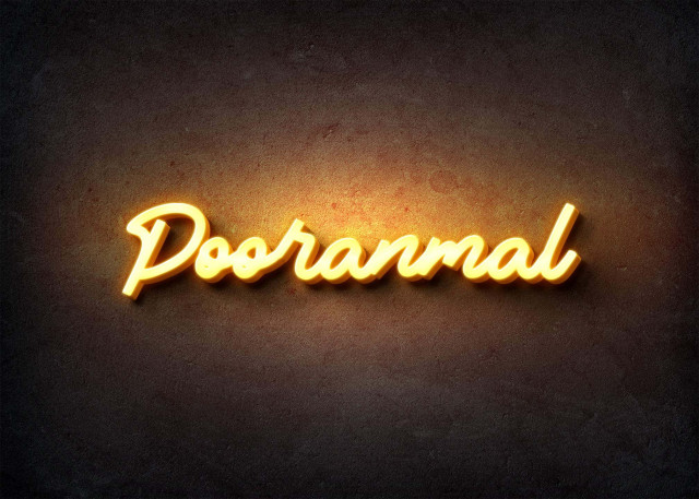 Free photo of Glow Name Profile Picture for Pooranmal