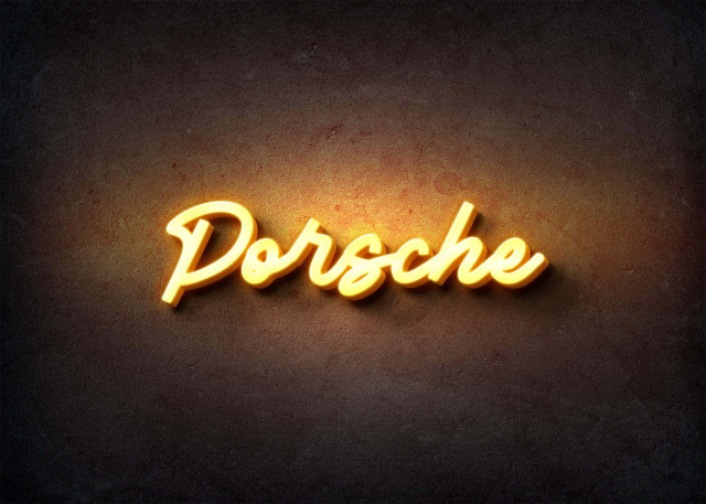Free photo of Glow Name Profile Picture for Porsche
