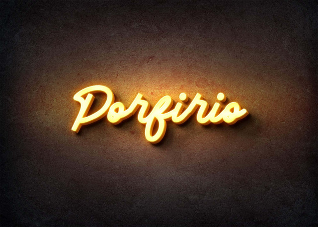 Free photo of Glow Name Profile Picture for Porfirio