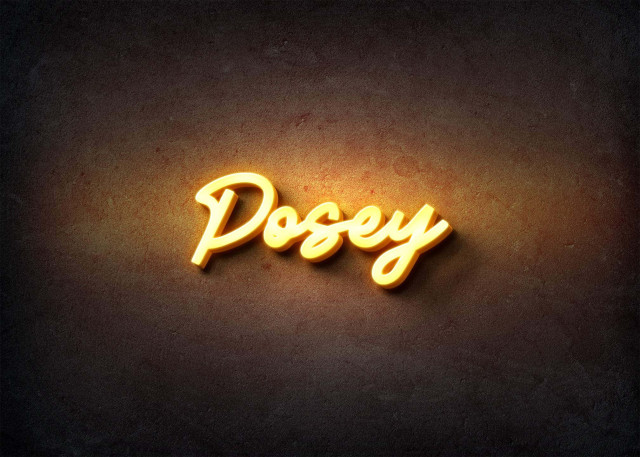 Free photo of Glow Name Profile Picture for Posey