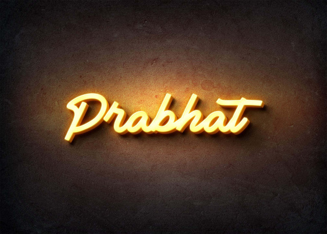 Free photo of Glow Name Profile Picture for Prabhat