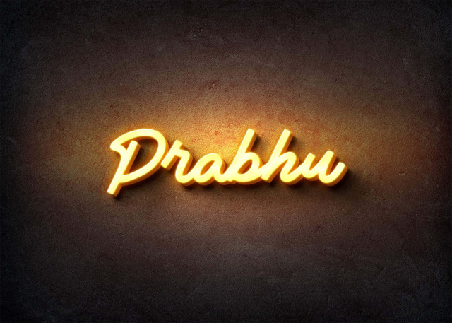 Free photo of Glow Name Profile Picture for Prabhu