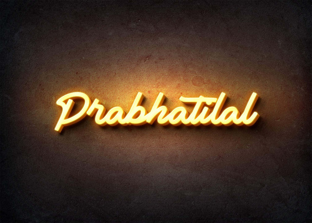 Free photo of Glow Name Profile Picture for Prabhatilal