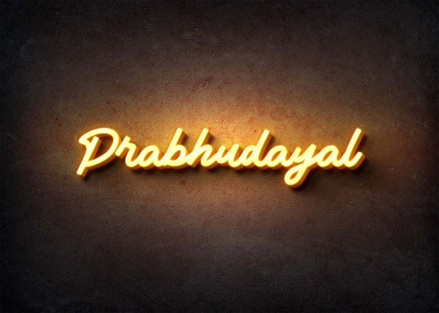 Free photo of Glow Name Profile Picture for Prabhudayal