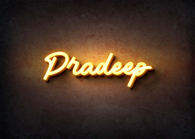 Free photo of Glow Name Profile Picture for Pradeep