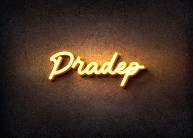 Free photo of Glow Name Profile Picture for Pradep