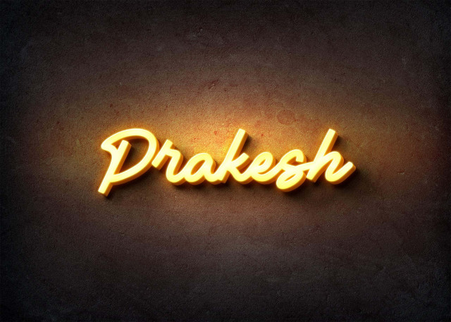 Free photo of Glow Name Profile Picture for Prakesh