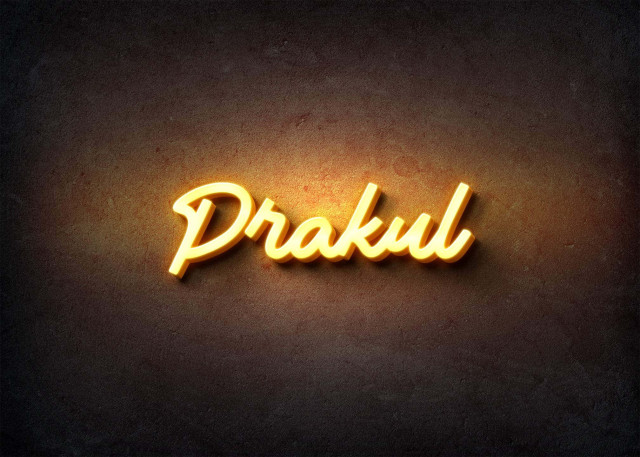 Free photo of Glow Name Profile Picture for Prakul