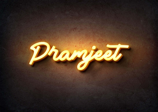 Free photo of Glow Name Profile Picture for Pramjeet