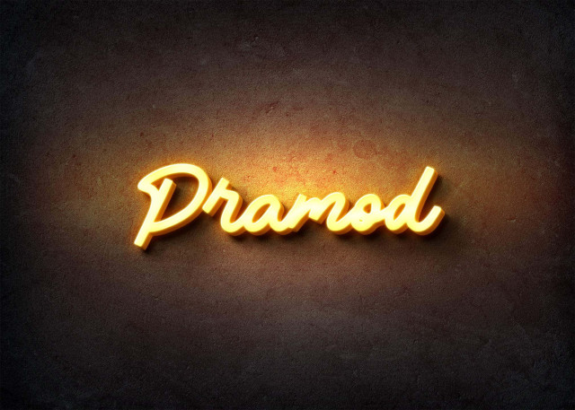 Free photo of Glow Name Profile Picture for Pramod