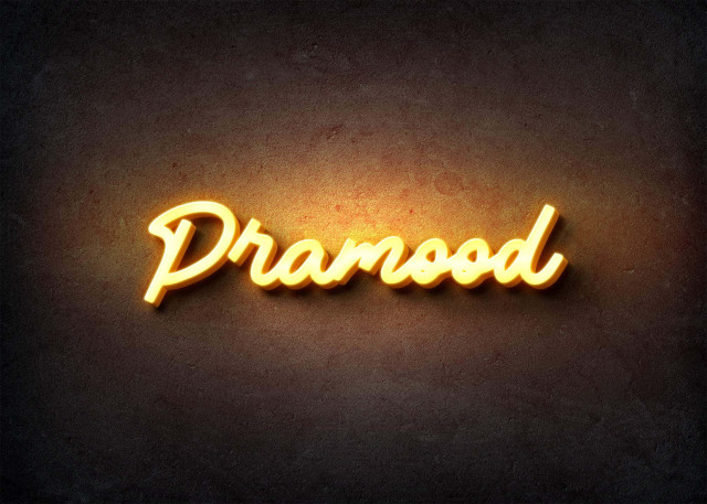 Free photo of Glow Name Profile Picture for Pramood