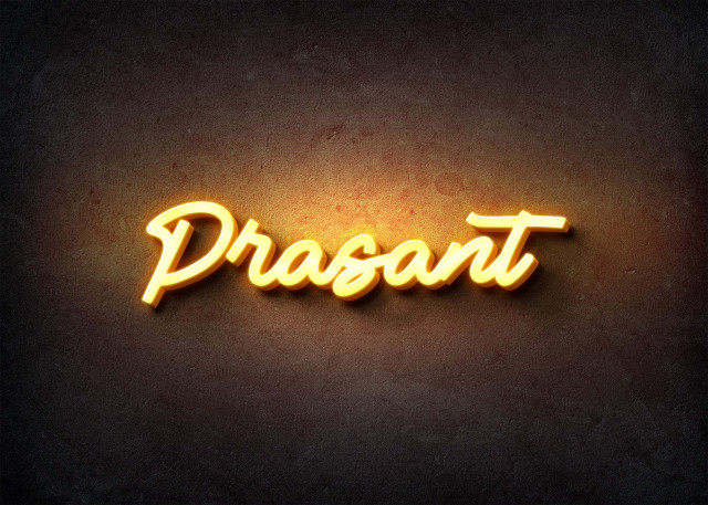 Free photo of Glow Name Profile Picture for Prasant