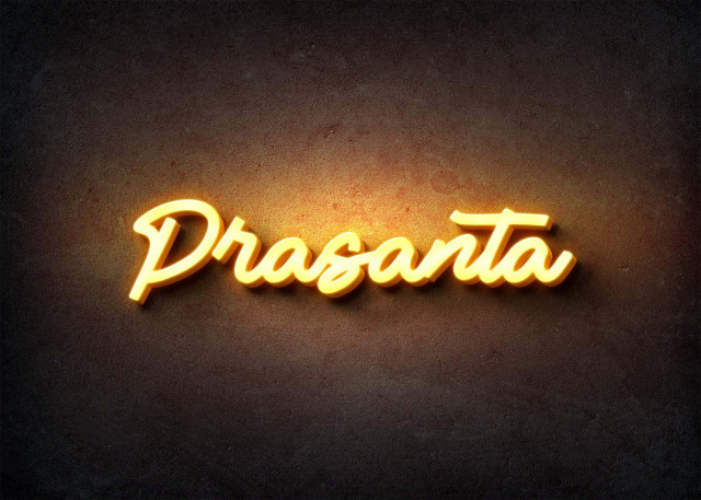 Free photo of Glow Name Profile Picture for Prasanta