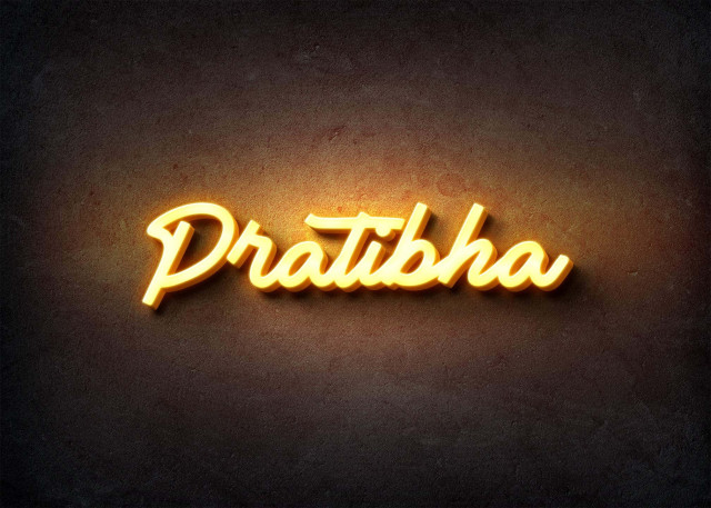 Free photo of Glow Name Profile Picture for Pratibha