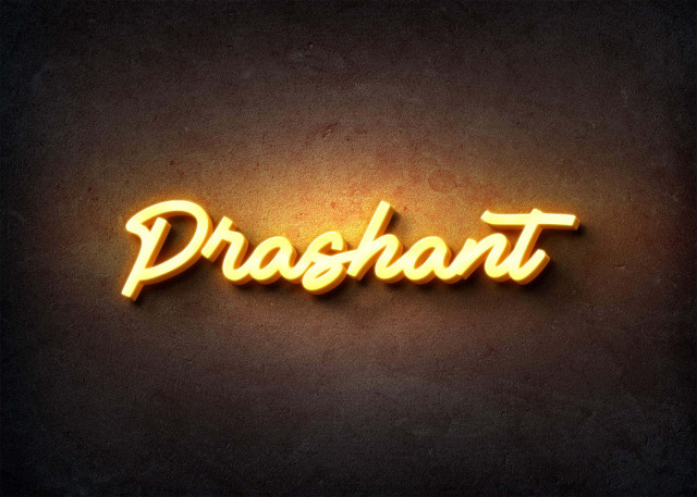 Free photo of Glow Name Profile Picture for Prashant