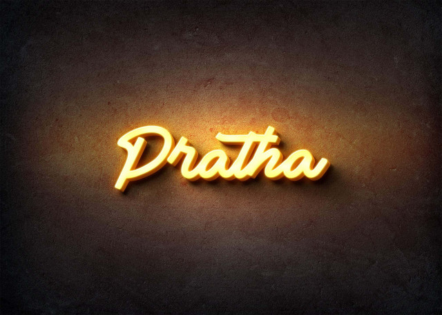 Free photo of Glow Name Profile Picture for Pratha