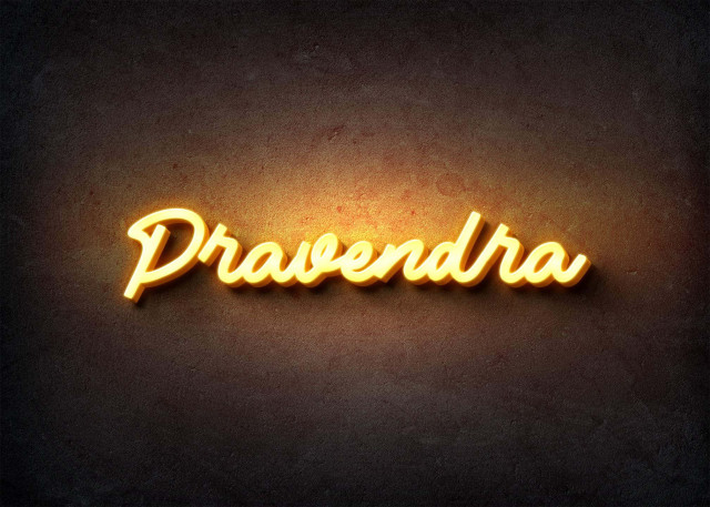 Free photo of Glow Name Profile Picture for Pravendra