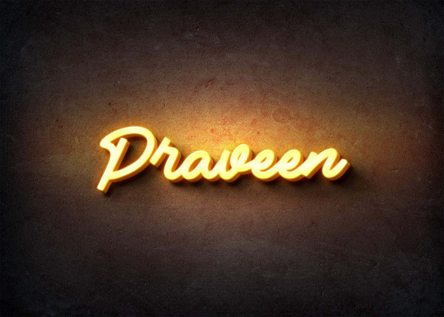 Free photo of Glow Name Profile Picture for Praveen