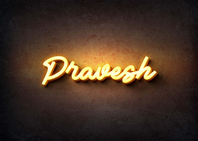 Free photo of Glow Name Profile Picture for Pravesh