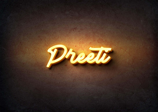 Free photo of Glow Name Profile Picture for Preeti