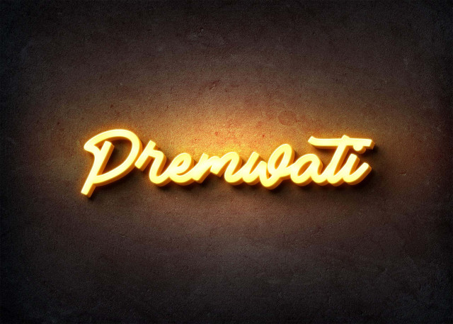 Free photo of Glow Name Profile Picture for Premwati