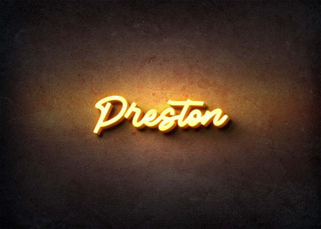 Free photo of Glow Name Profile Picture for Preston