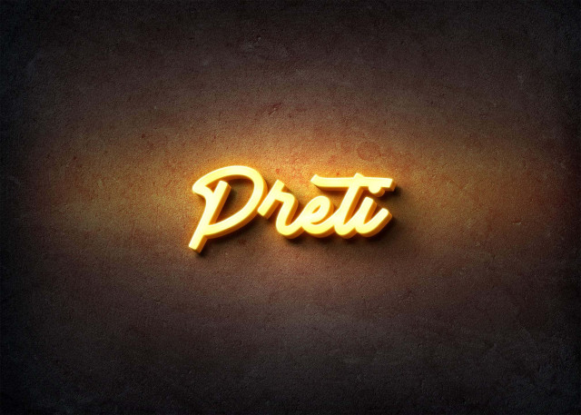 Free photo of Glow Name Profile Picture for Preti