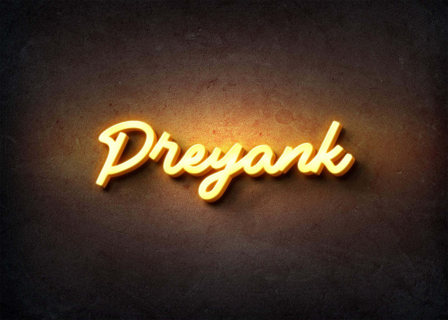 Free photo of Glow Name Profile Picture for Preyank