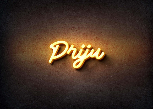 Free photo of Glow Name Profile Picture for Priju