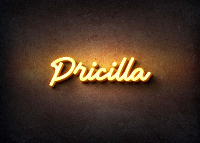 Free photo of Glow Name Profile Picture for Pricilla