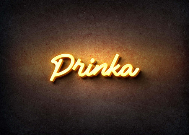 Free photo of Glow Name Profile Picture for Prinka