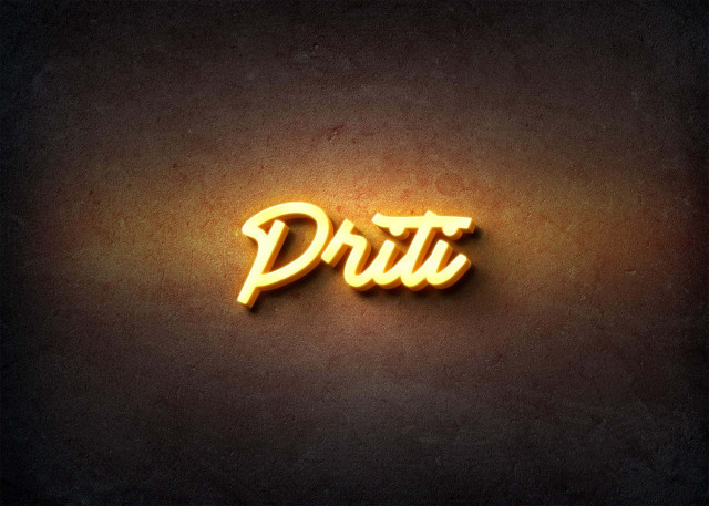 Free photo of Glow Name Profile Picture for Priti