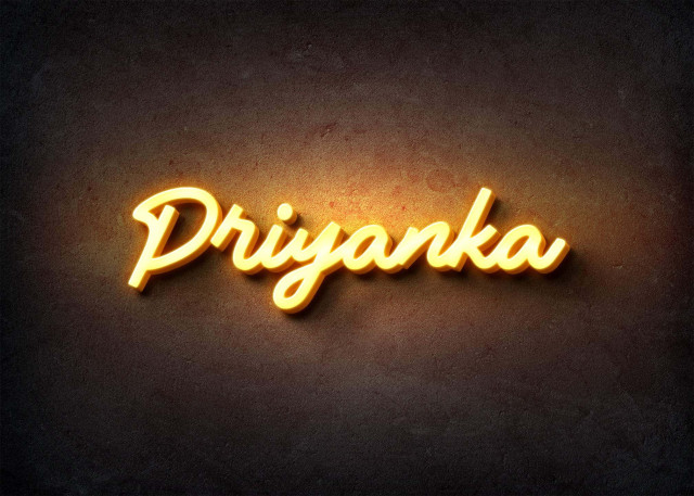 Free photo of Glow Name Profile Picture for Priyanka