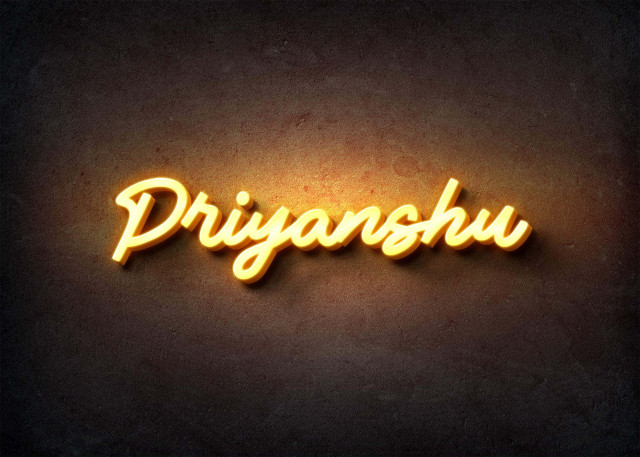 Free photo of Glow Name Profile Picture for Priyanshu