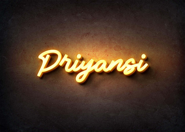 Free photo of Glow Name Profile Picture for Priyansi