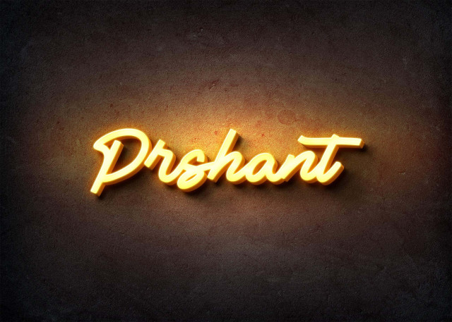 Free photo of Glow Name Profile Picture for Prshant
