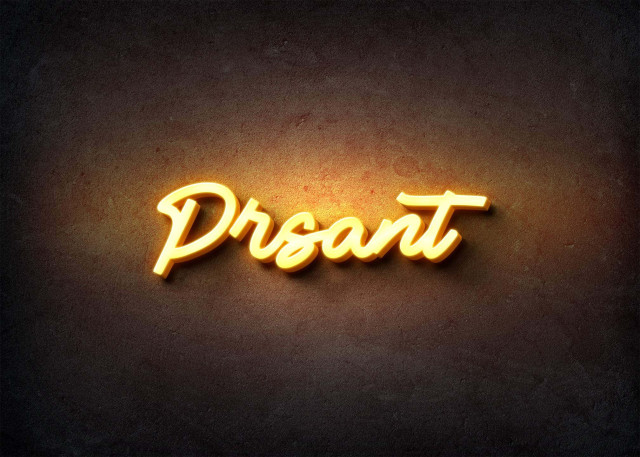 Free photo of Glow Name Profile Picture for Prsant