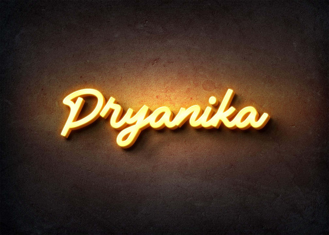 Free photo of Glow Name Profile Picture for Pryanika
