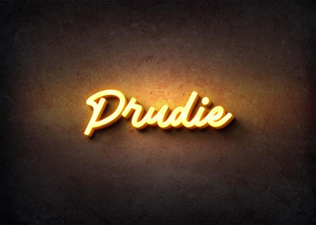 Free photo of Glow Name Profile Picture for Prudie