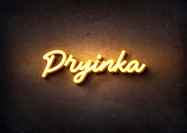 Free photo of Glow Name Profile Picture for Pryinka