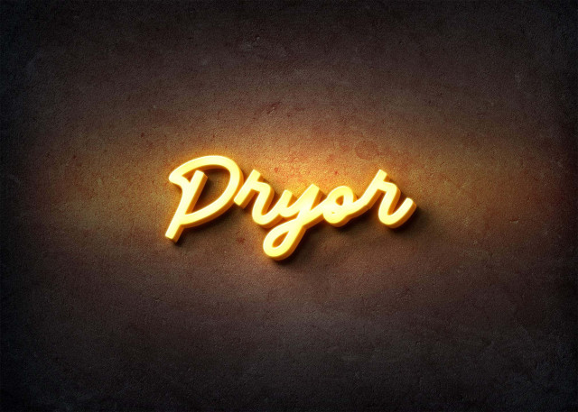Free photo of Glow Name Profile Picture for Pryor