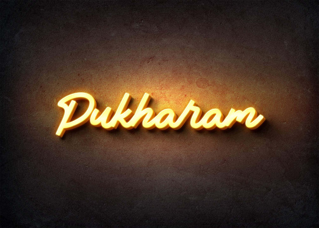Free photo of Glow Name Profile Picture for Pukharam