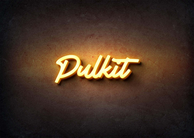 Free photo of Glow Name Profile Picture for Pulkit