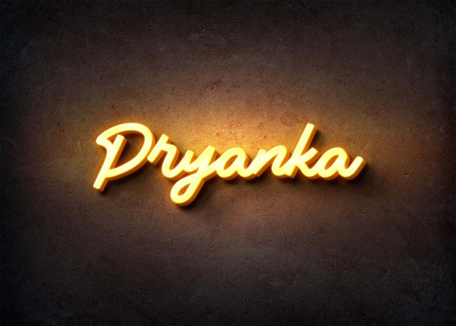 Free photo of Glow Name Profile Picture for Pryanka