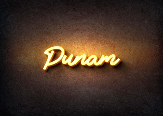 Free photo of Glow Name Profile Picture for Punam