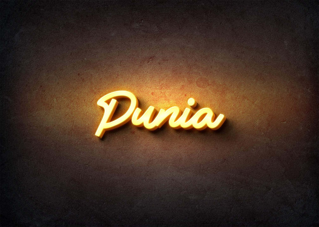 Free photo of Glow Name Profile Picture for Punia