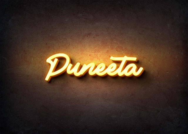 Free photo of Glow Name Profile Picture for Puneeta